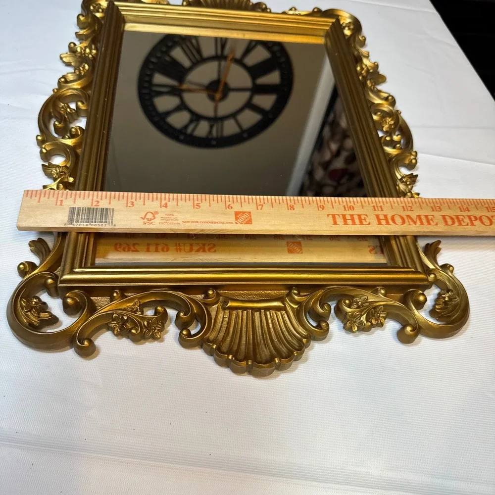 Vintage Gold Mirror Homco 2151 Ornate Rococo Syroco Wall Decor 1988 Regency Vtg